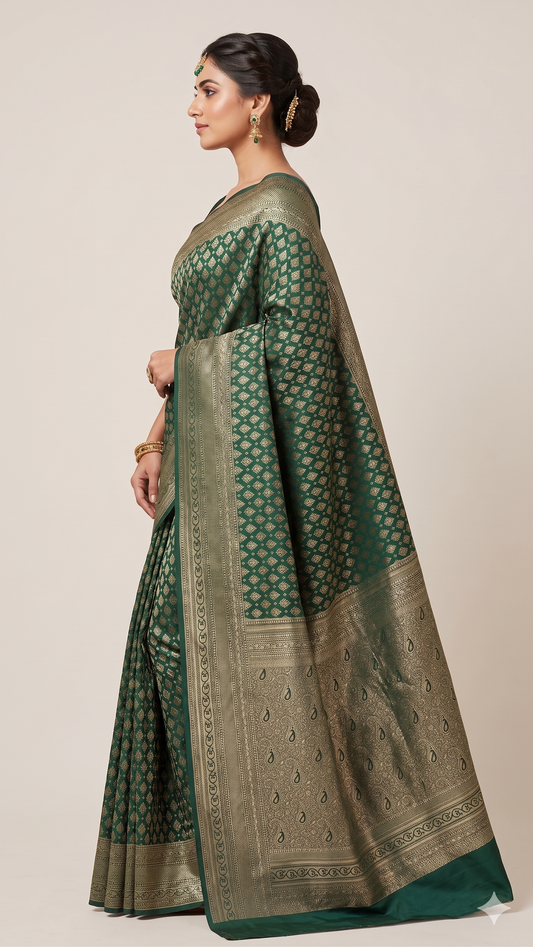 Green Woven Design Art Silk Kanjivaram Saree