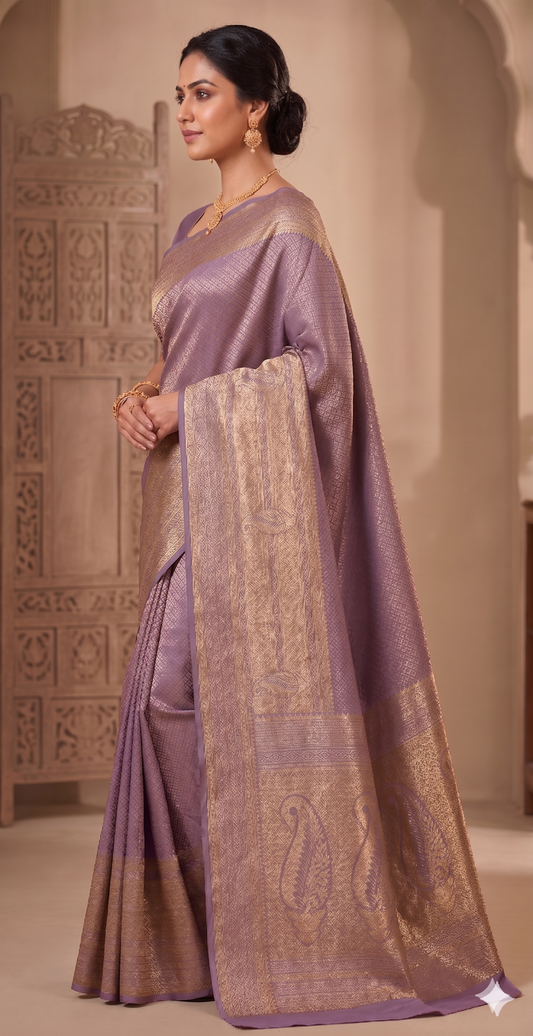Pink Woven Design Art Silk Kanjivaram Saree
