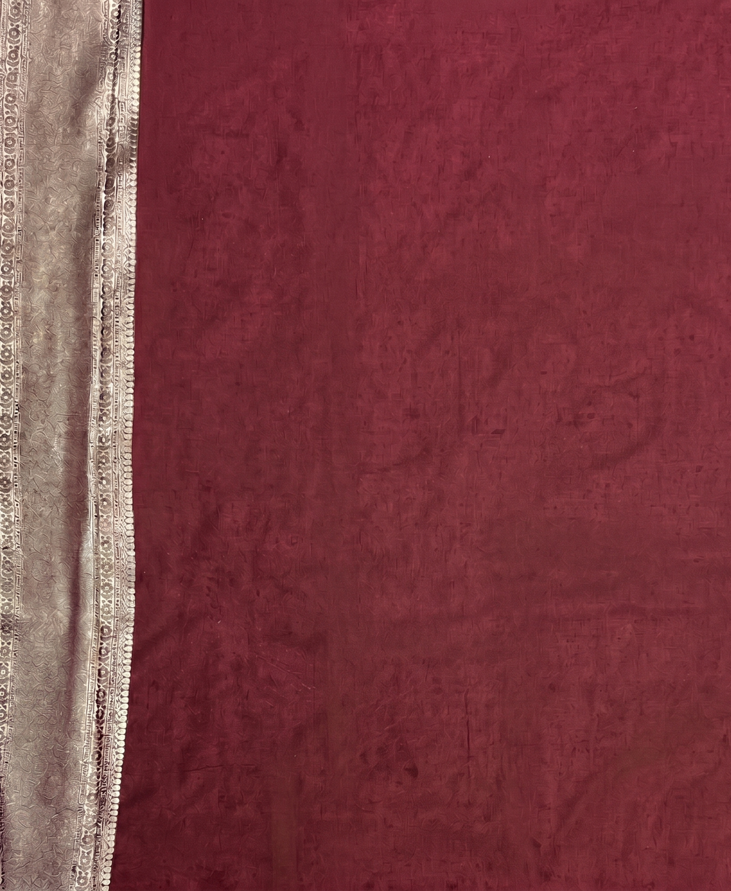 Wine Woven Design Kanjivaram Saree