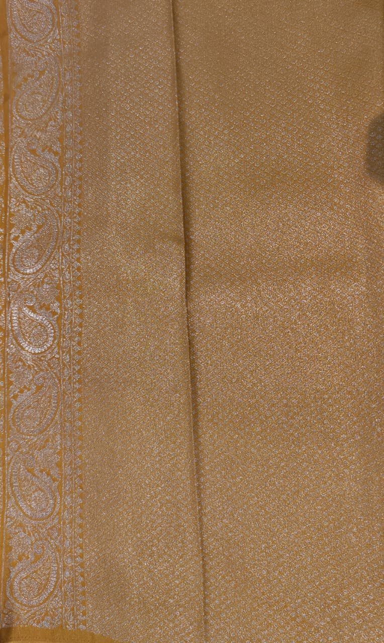 Yellow Woven Design Art Silk Kanjivaram Saree