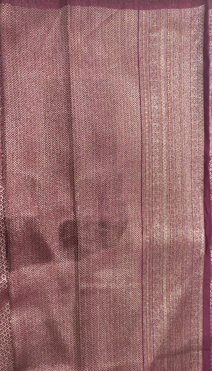Maroon Woven Design Art Silk Kanjivaram Saree