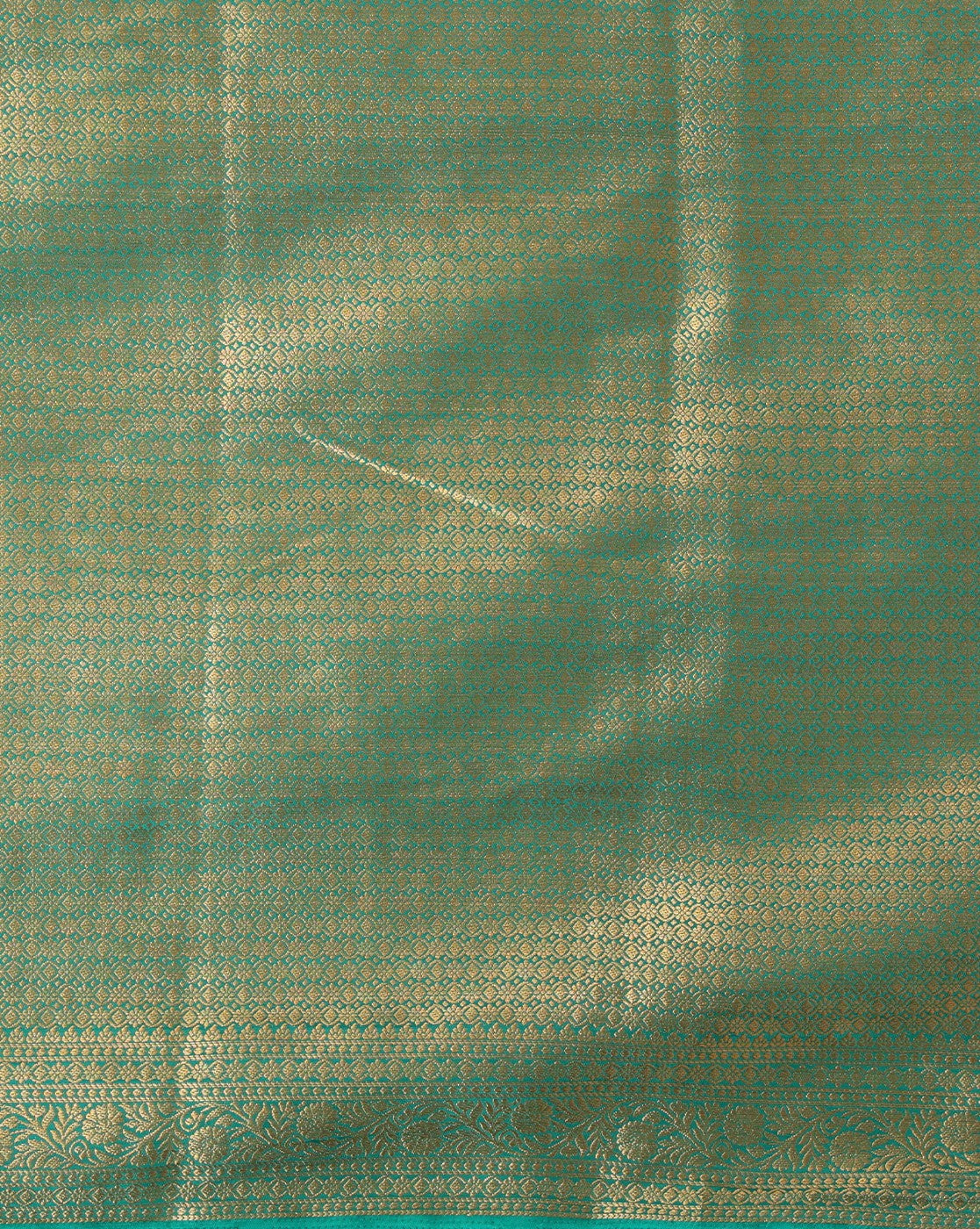 Off White Dark Blue Woven Design Balaton Saree