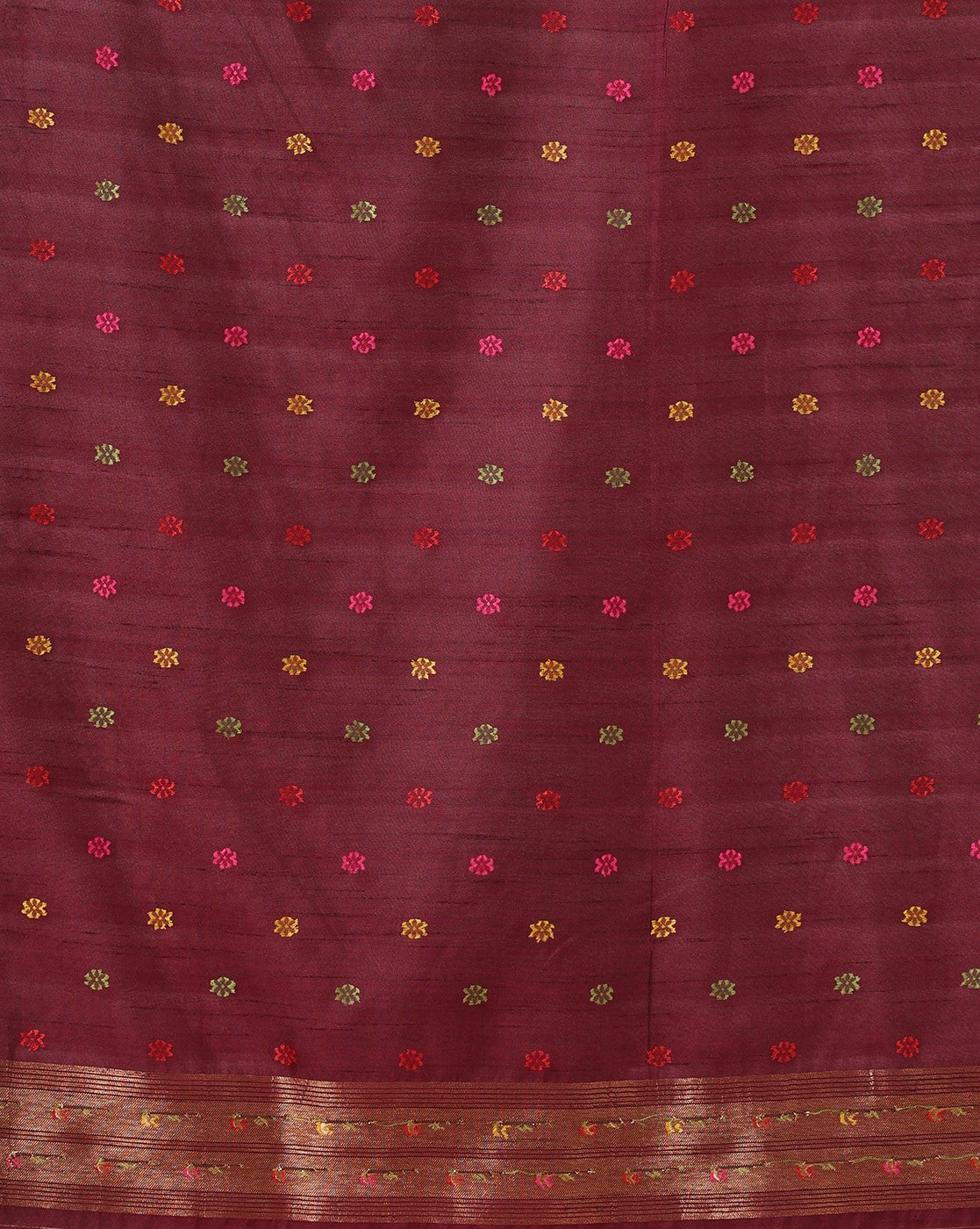 Wine Woven Design Dola Silk Saree