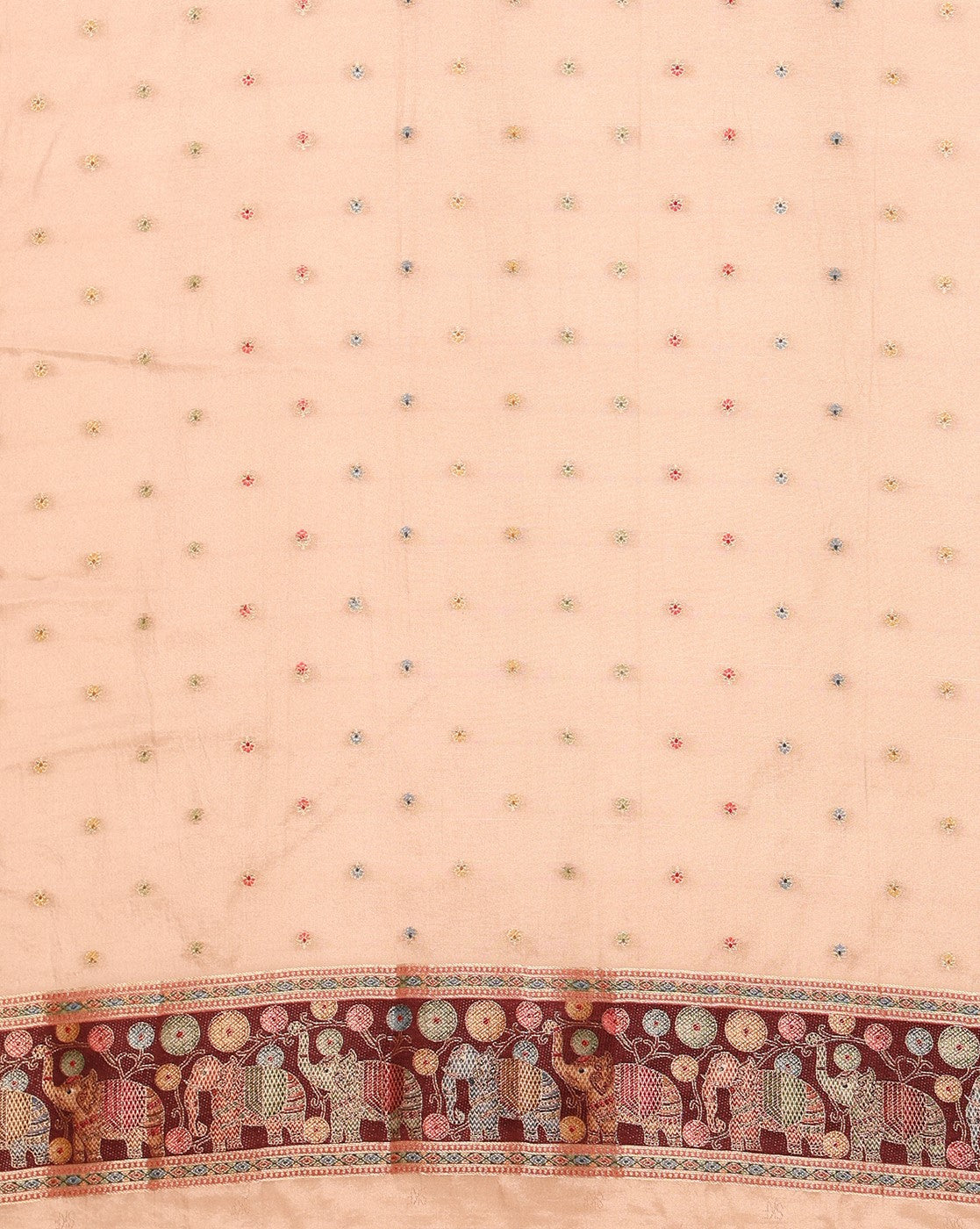 Cream Woven Design Viscoris Saree