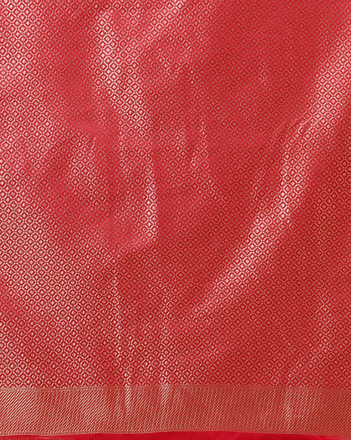 Rani Pink Woven Design Crape Saree