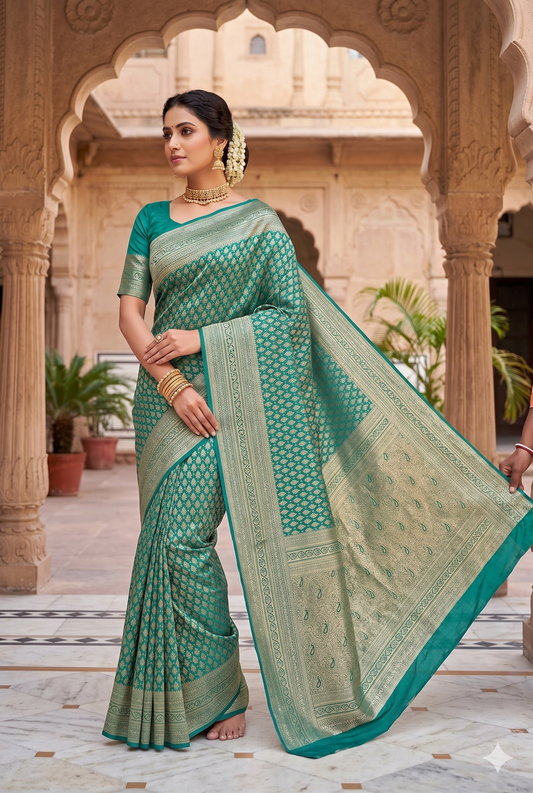 Green Woven Design Art Silk Kanjivaram Saree