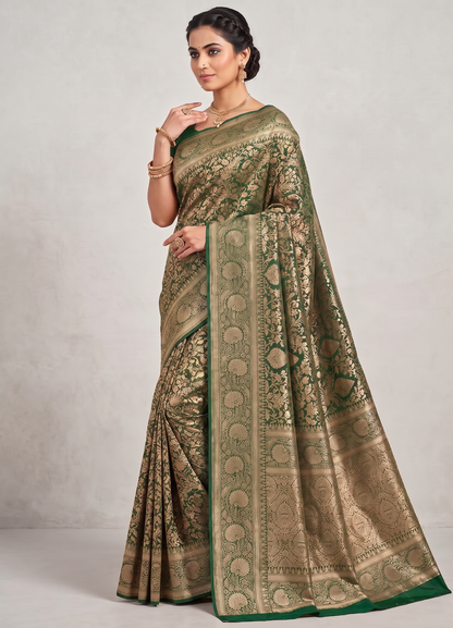 Green Woven Design Art Silk Kanjivaram Saree