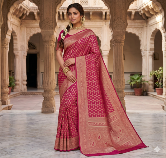 Orange Woven Design Art Silk Kanjivaram Saree