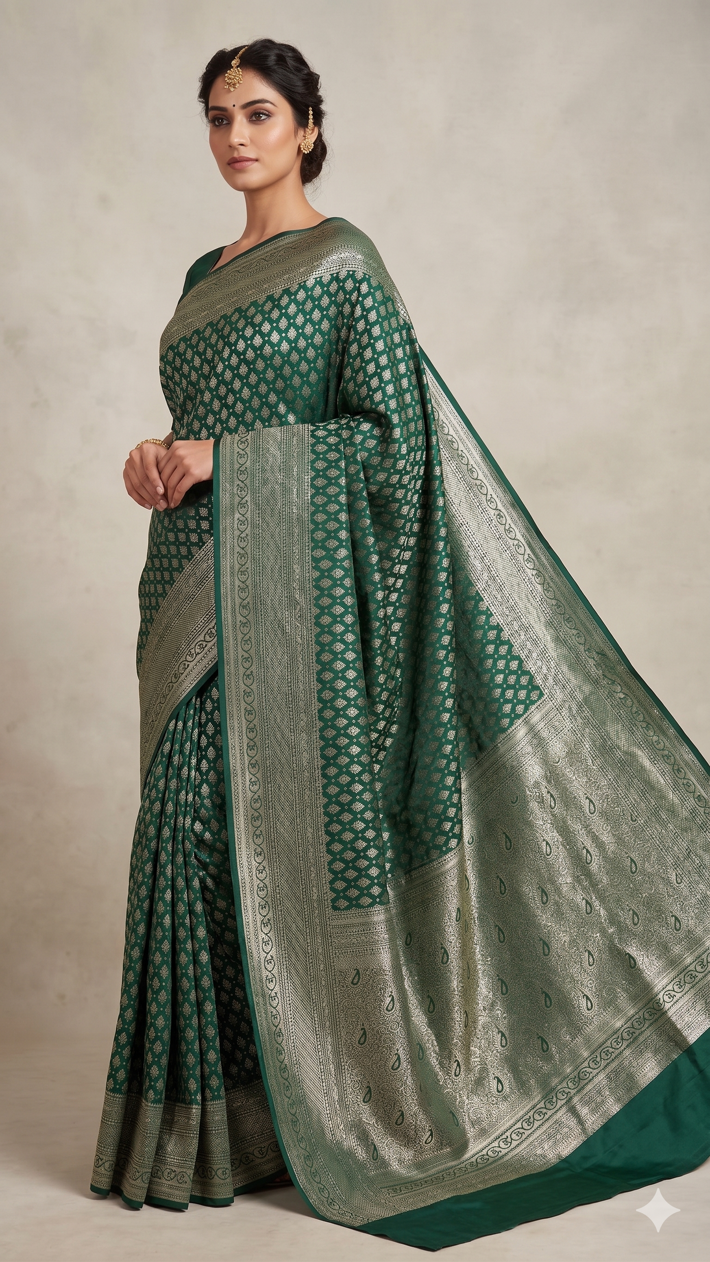 Green Woven Design Art Silk Kanjivaram Saree