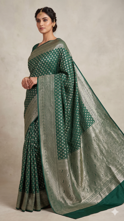 Green Woven Design Art Silk Kanjivaram Saree