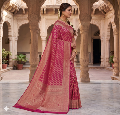 Orange Woven Design Art Silk Kanjivaram Saree