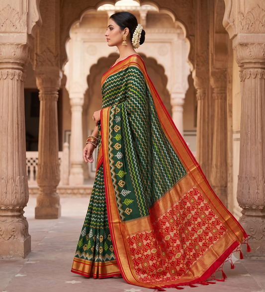 Green  Woven Design Kanjivaram Saree