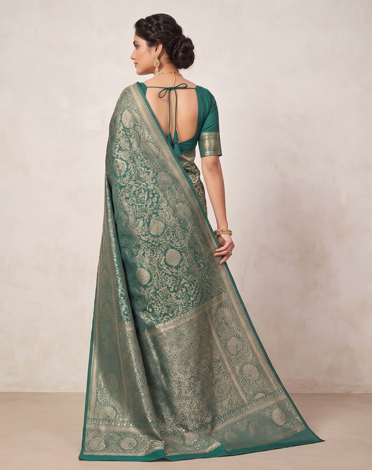 Light Green Woven Design Art Silk Kanjivaram Saree