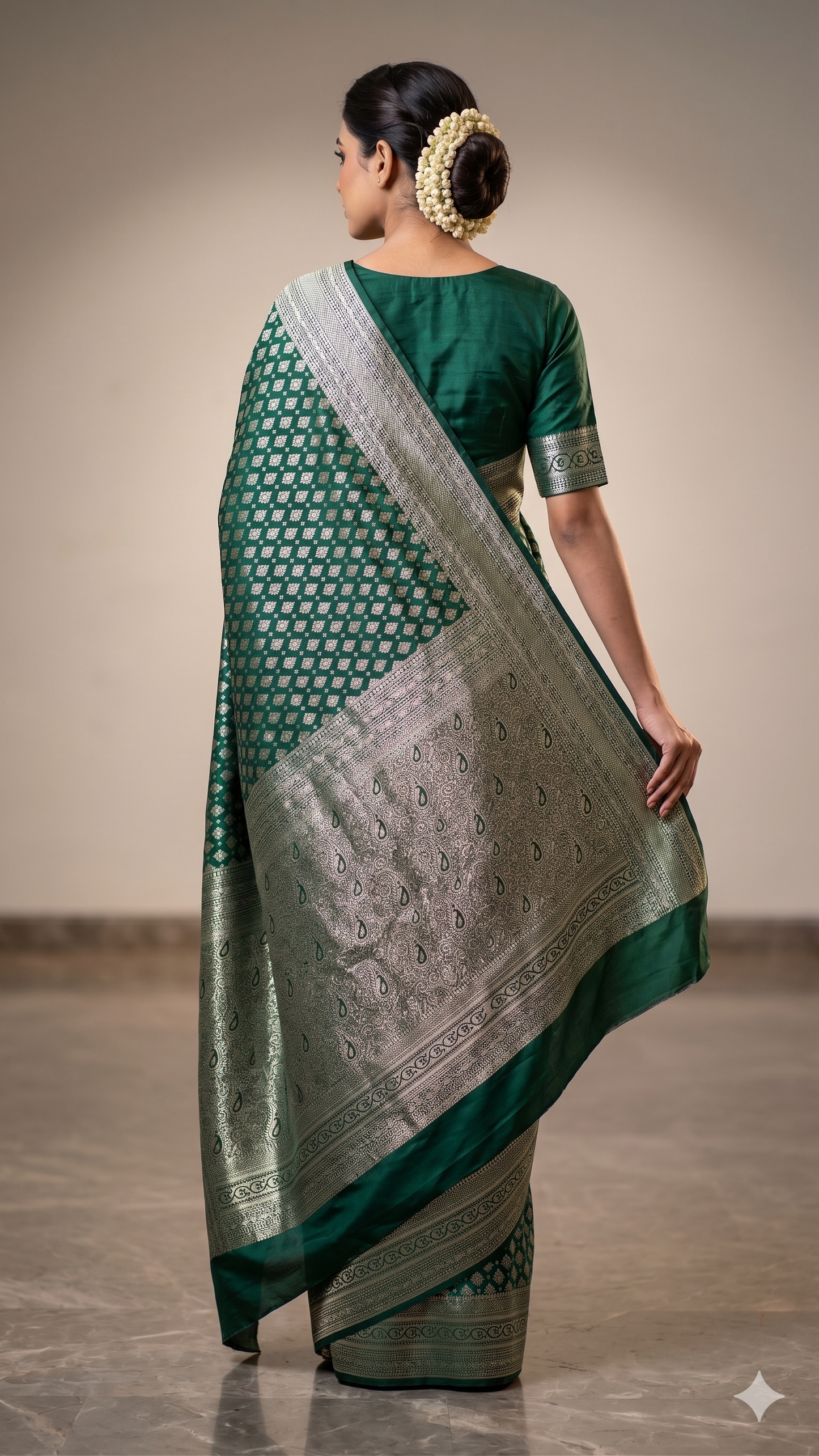 Green Woven Design Art Silk Kanjivaram Saree
