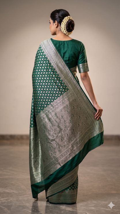 Green Woven Design Art Silk Kanjivaram Saree
