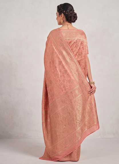 Orange Woven Design Art Silk Kanjivaram Saree