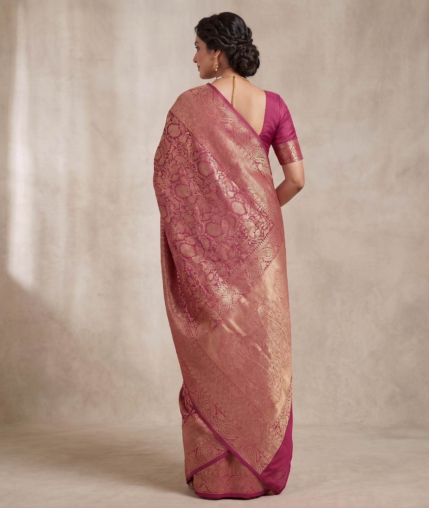 Lavender Woven Design Art Silk Kanjivaram Saree
