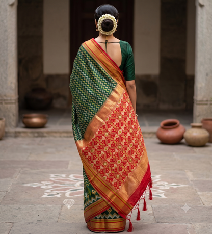 Green  Woven Design Kanjivaram Saree