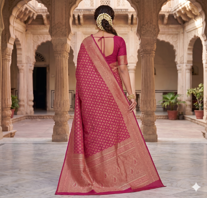 Orange Woven Design Art Silk Kanjivaram Saree