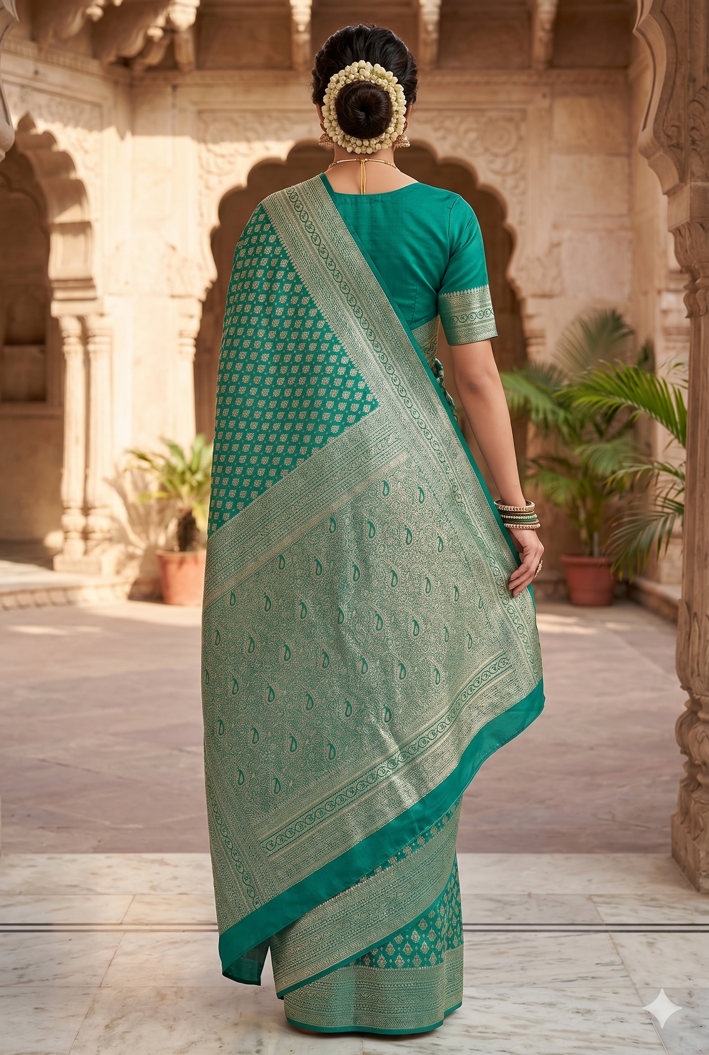 Green Woven Design Art Silk Kanjivaram Saree