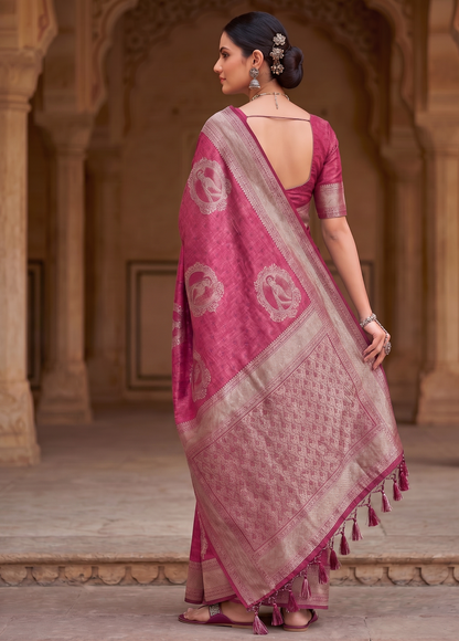 Rani Woven Design Kanjivaram Saree