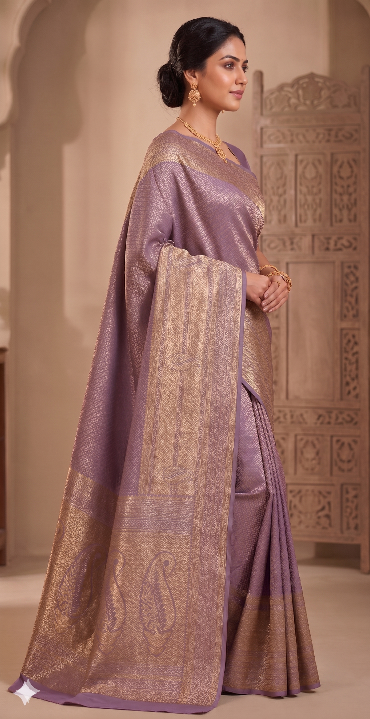 Pink Woven Design Art Silk Kanjivaram Saree