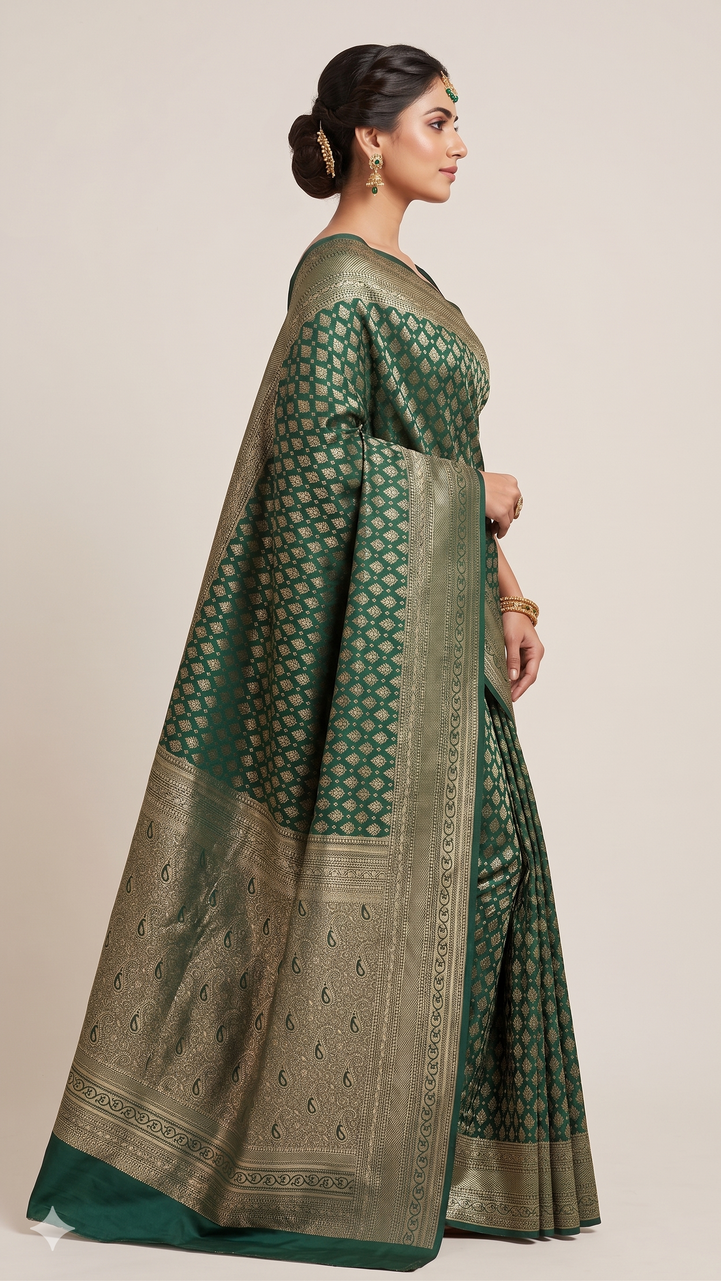 Green Woven Design Art Silk Kanjivaram Saree
