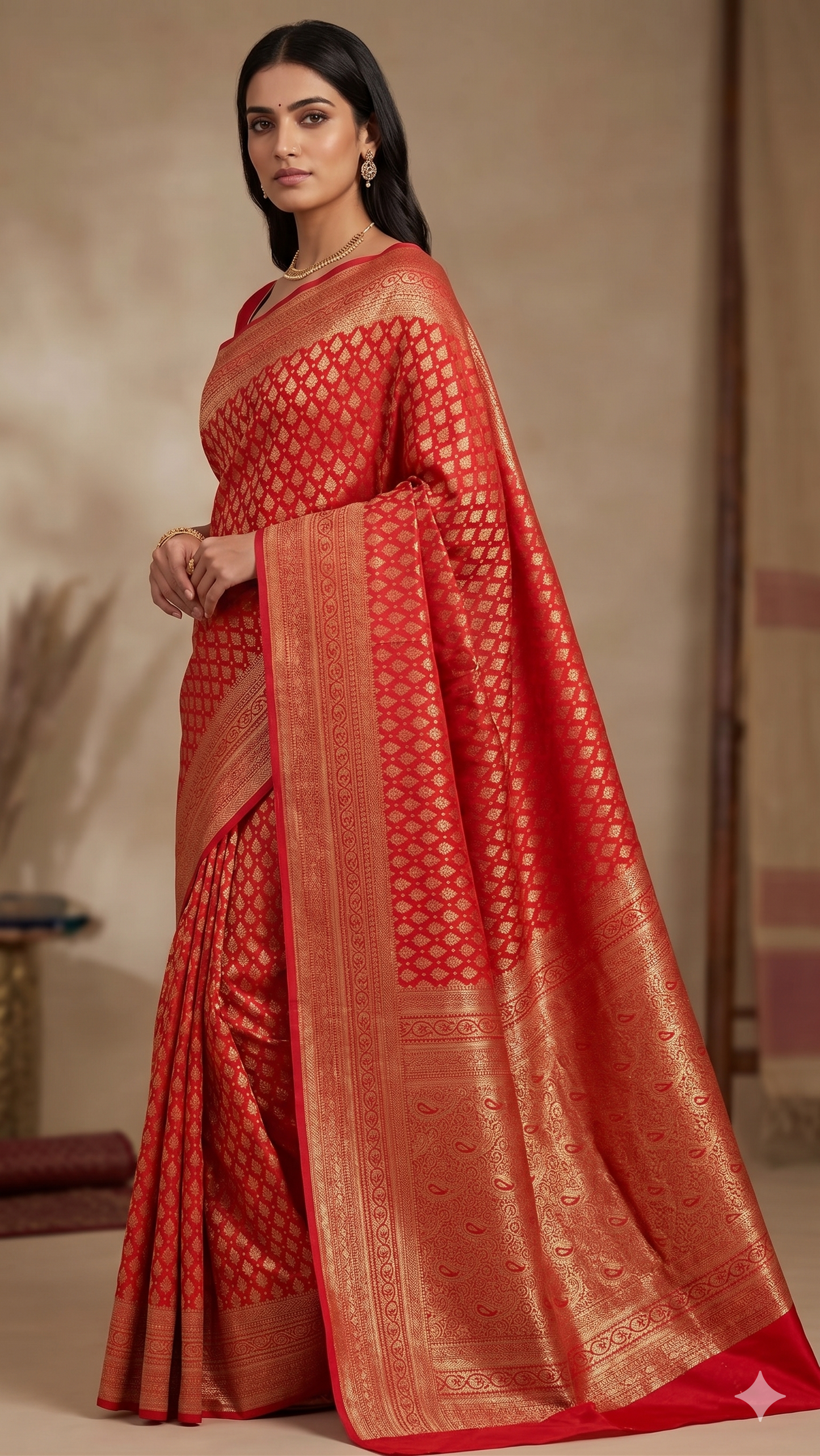Red Woven Design Art Silk Kanjivaram Saree