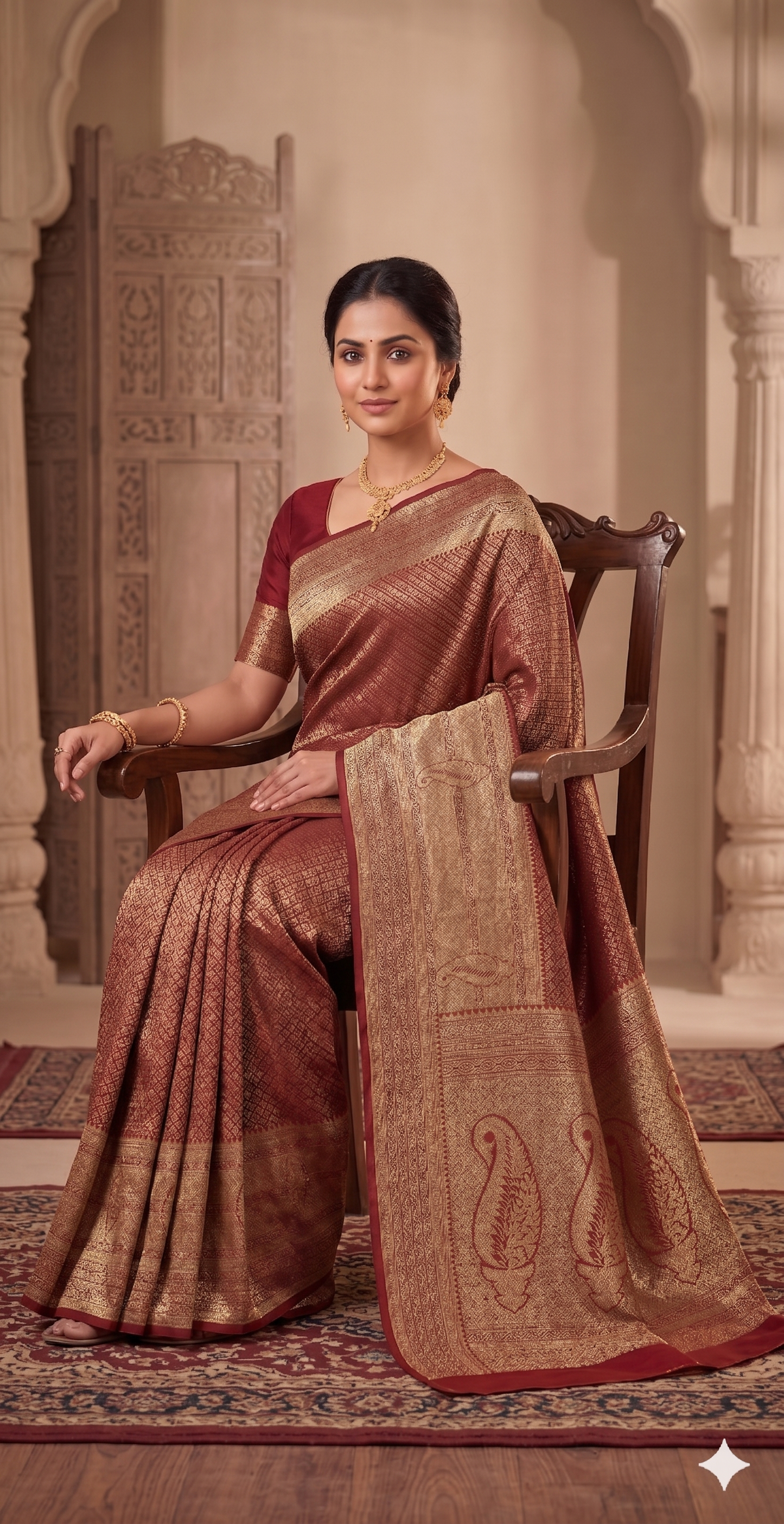 Red Woven Design Art Silk Kanjivaram Saree