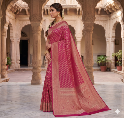 Orange Woven Design Art Silk Kanjivaram Saree