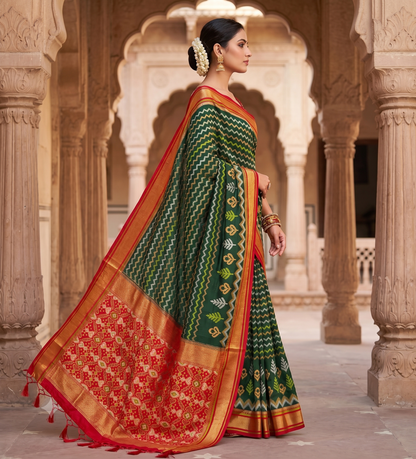Green  Woven Design Kanjivaram Saree