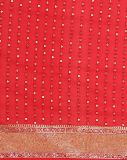 Red Woven Design Art Silk Saree