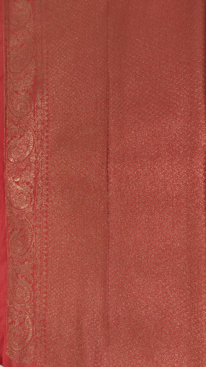 Orange Woven Design Art Silk Kanjivaram Saree