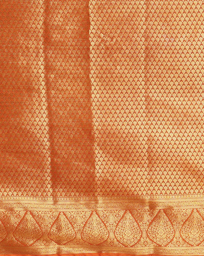 Off White Mustard Woven Design Balaton Saree
