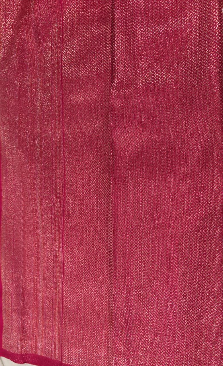 Magenta Woven Design Art Silk Kanjivaram Saree