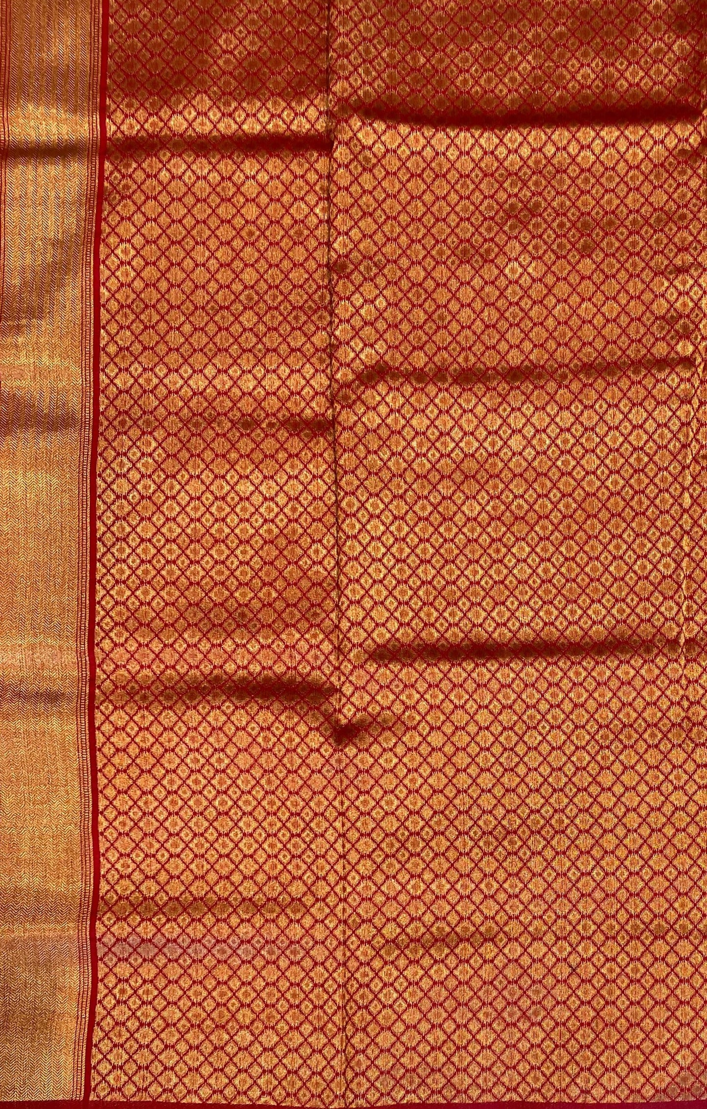Mustard Woven Design Kanjivaram Saree