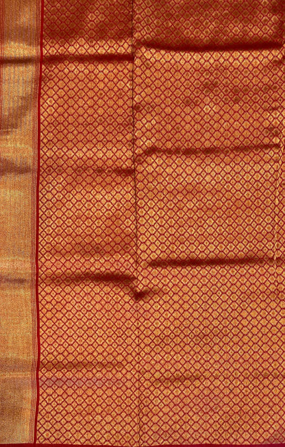 Mustard Woven Design Kanjivaram Saree