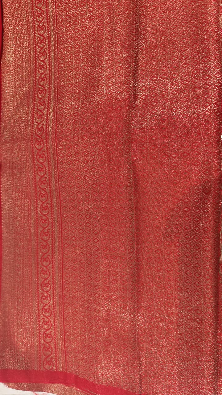 Red Woven Design Art Silk Kanjivaram Saree