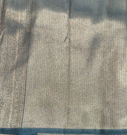 Dark Blue Woven Design Art Silk Kanjivaram Saree