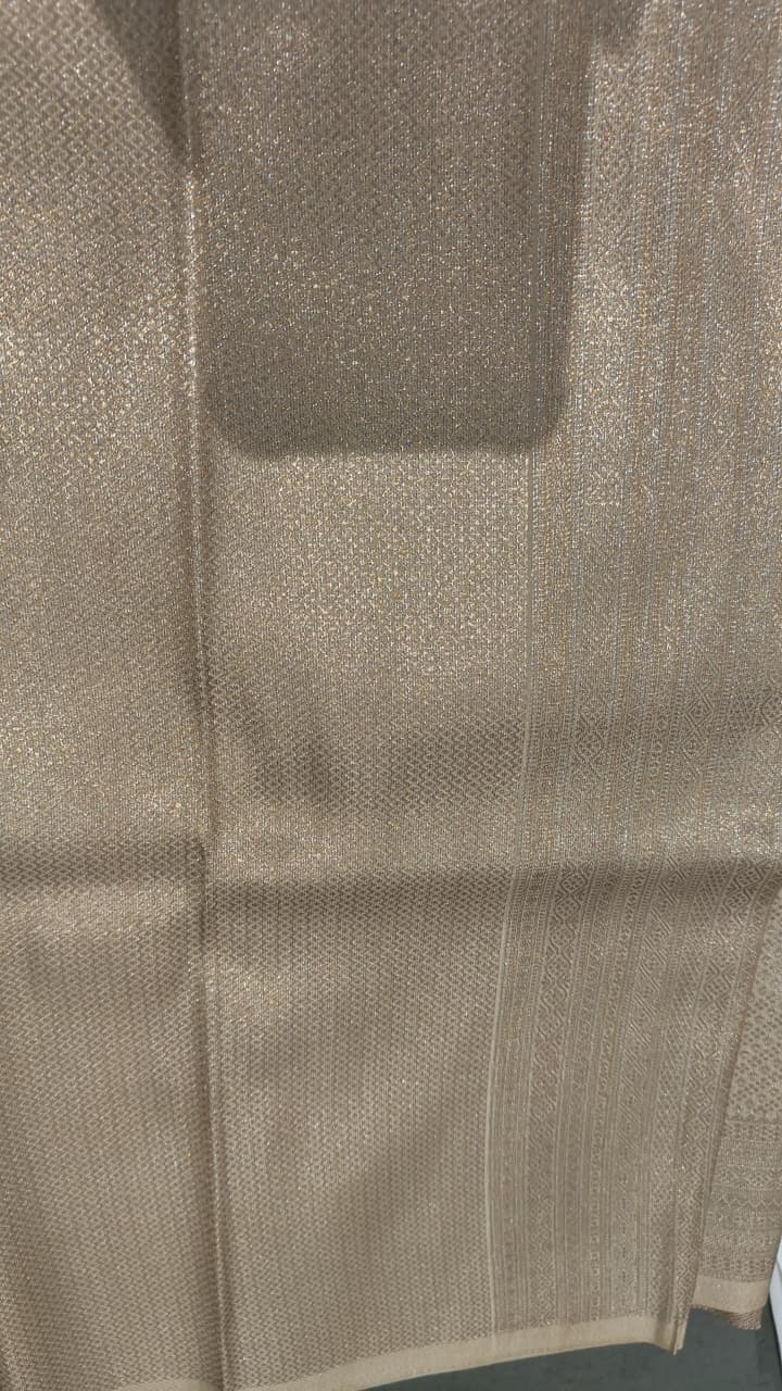 Beige Woven Design Art Silk Kanjivaram Saree