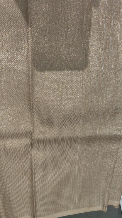 Beige Woven Design Art Silk Kanjivaram Saree