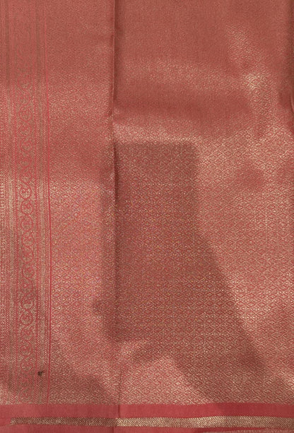 Peach Woven Design Art Silk Kanjivaram Saree