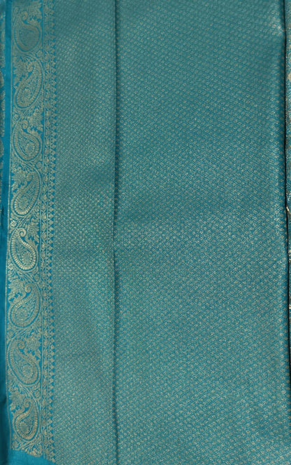 Blue Woven Design Art Silk Kanjivaram Saree