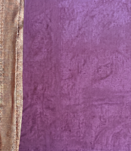 Lavender Woven Design Kanjivaram Saree