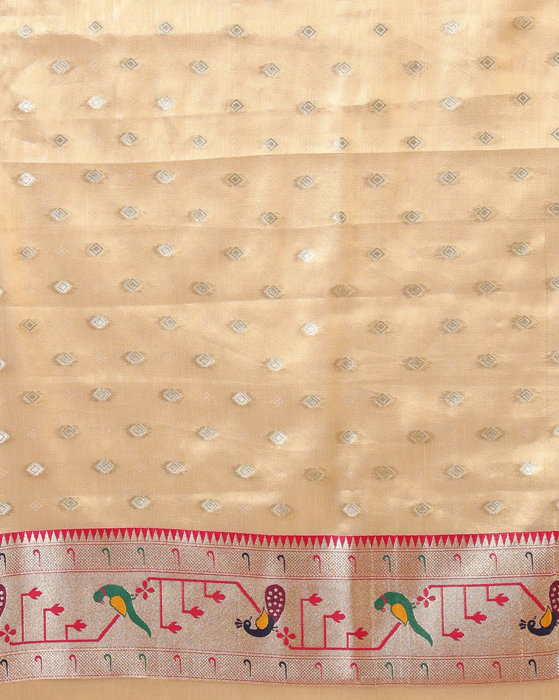 Off White Woven Design Viscoris Saree