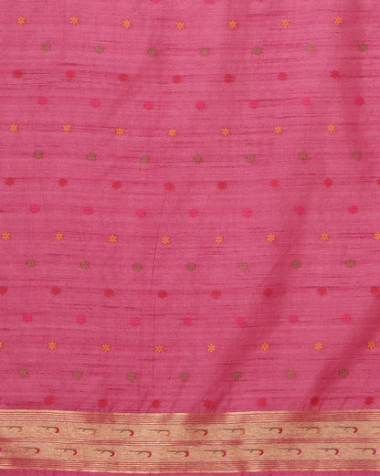 Lavender Woven Design Dola Silk Saree