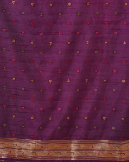 Purple Woven Design Dola Silk Saree