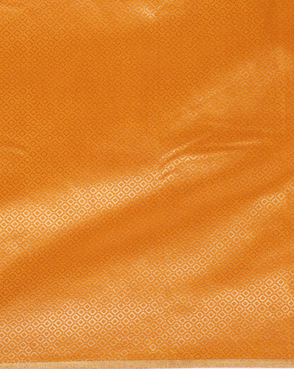 Mustard Woven Design Crape Saree