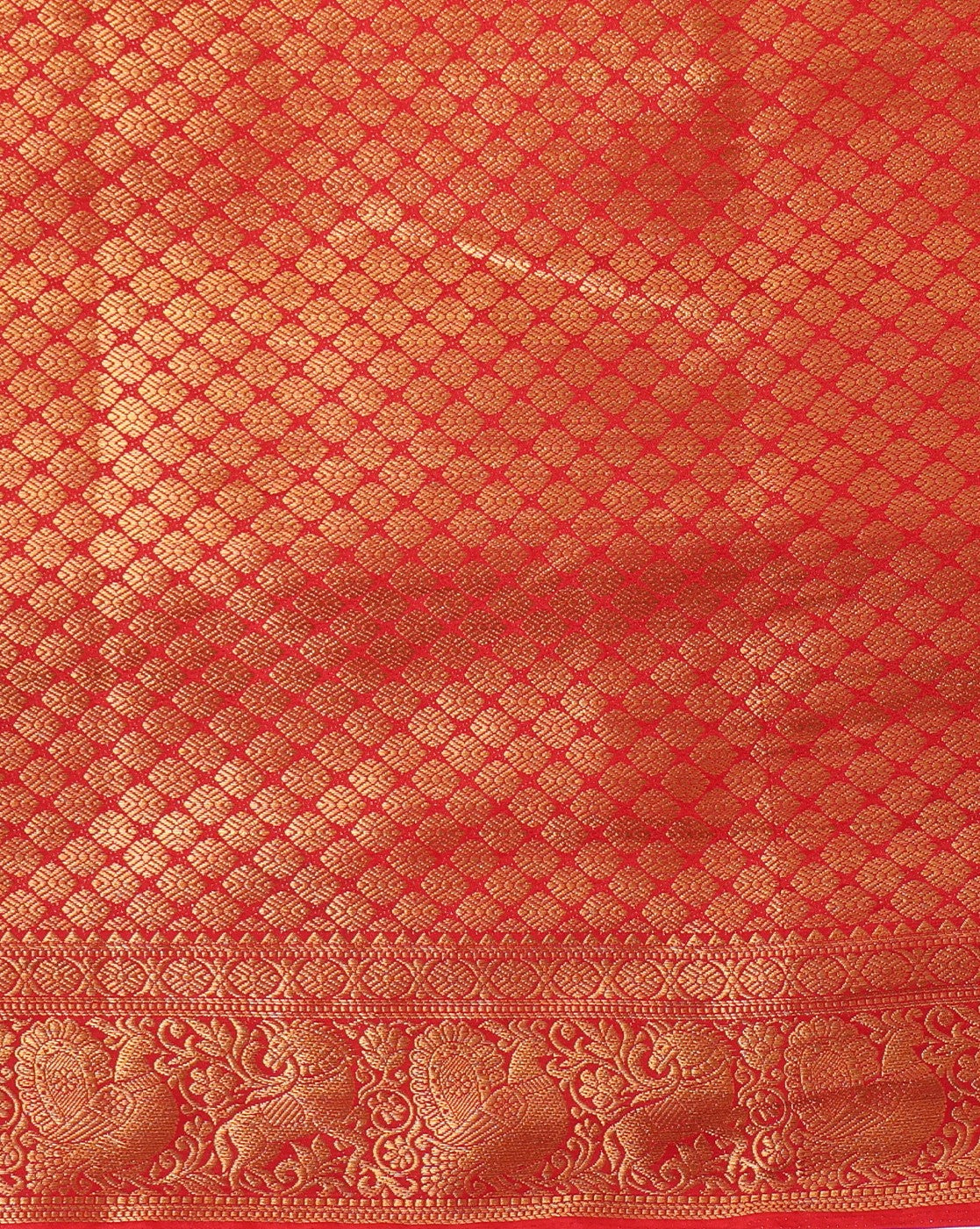 Off White Red Woven Design Balaton Saree