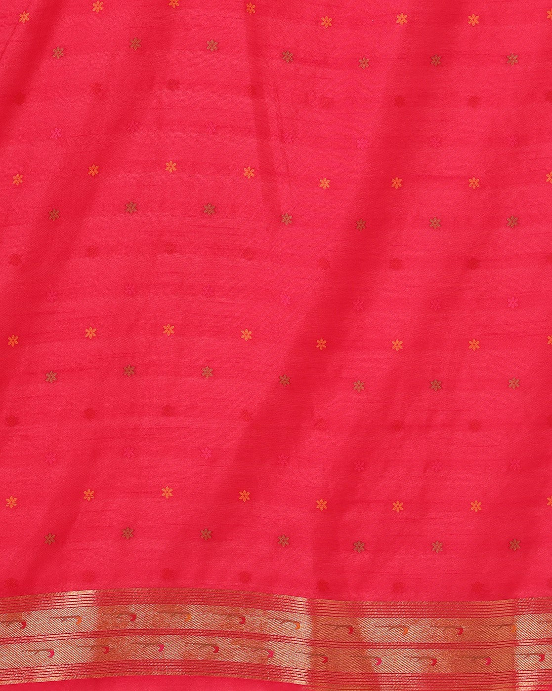 Rani Pink Woven Design Dola Silk Saree